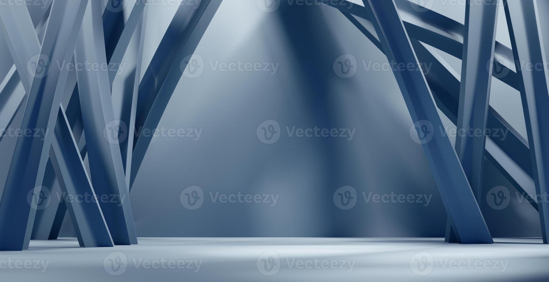 Abstract empty dark blue background with sunlight 3d rendering photo