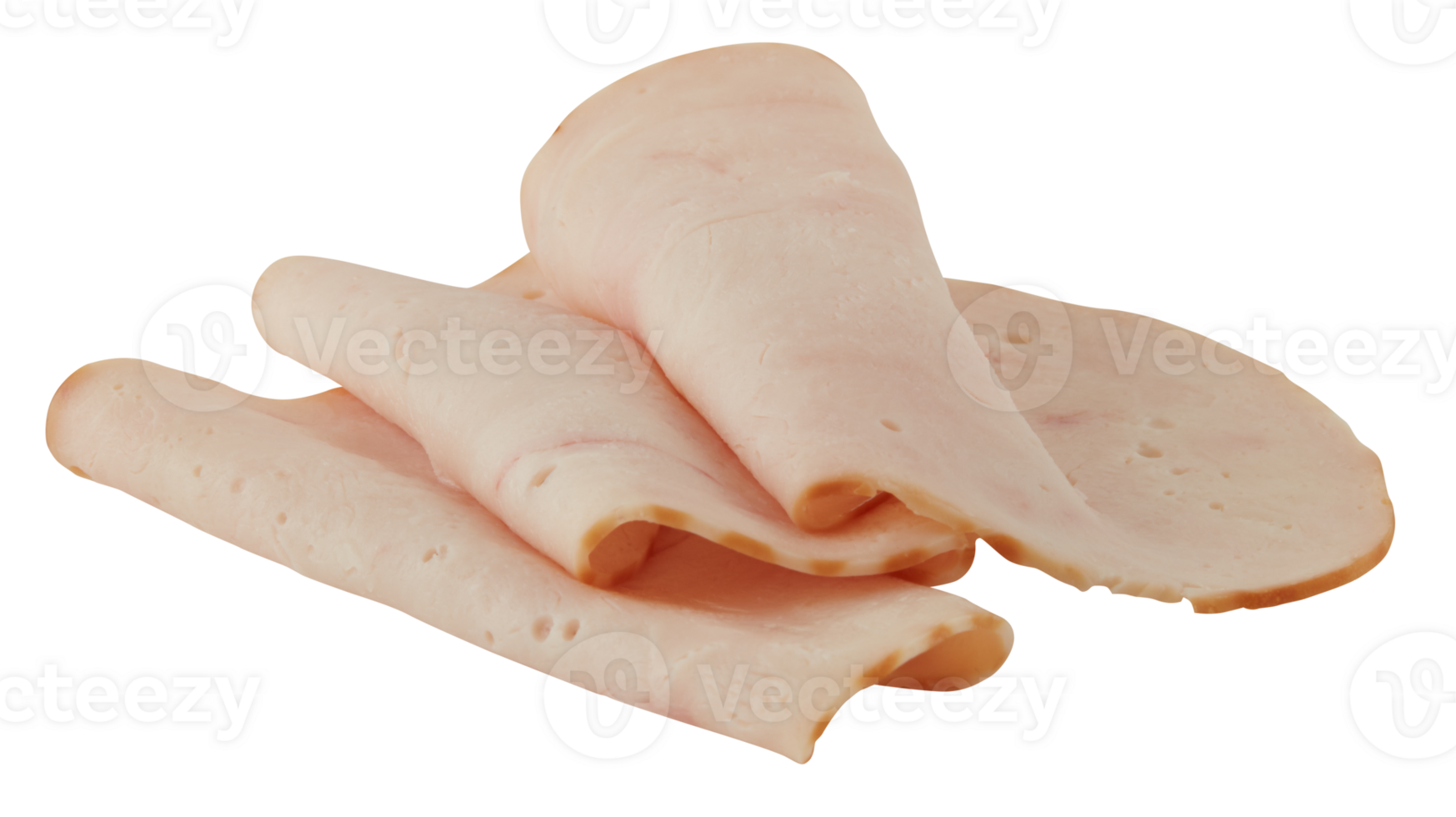 Bologna Slices cut out isolated transparent background png
