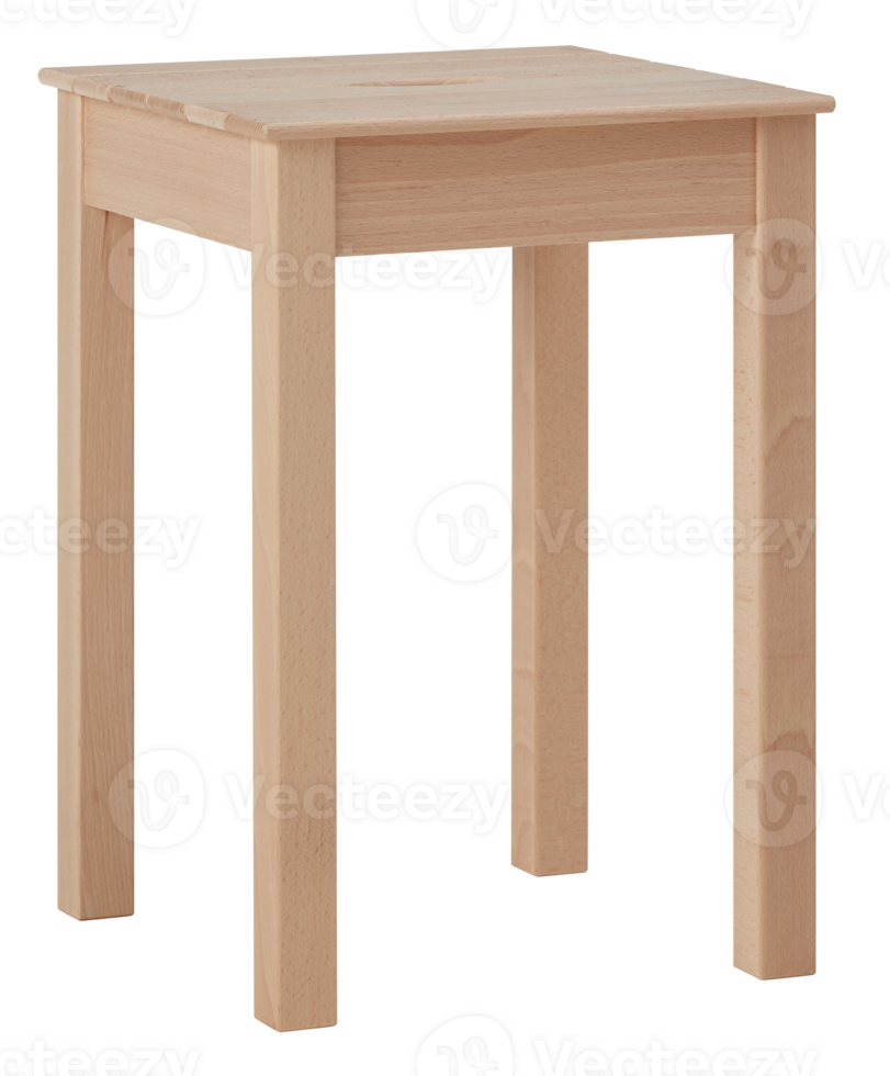 Rectangular oak chair cut out isolated transparent background png