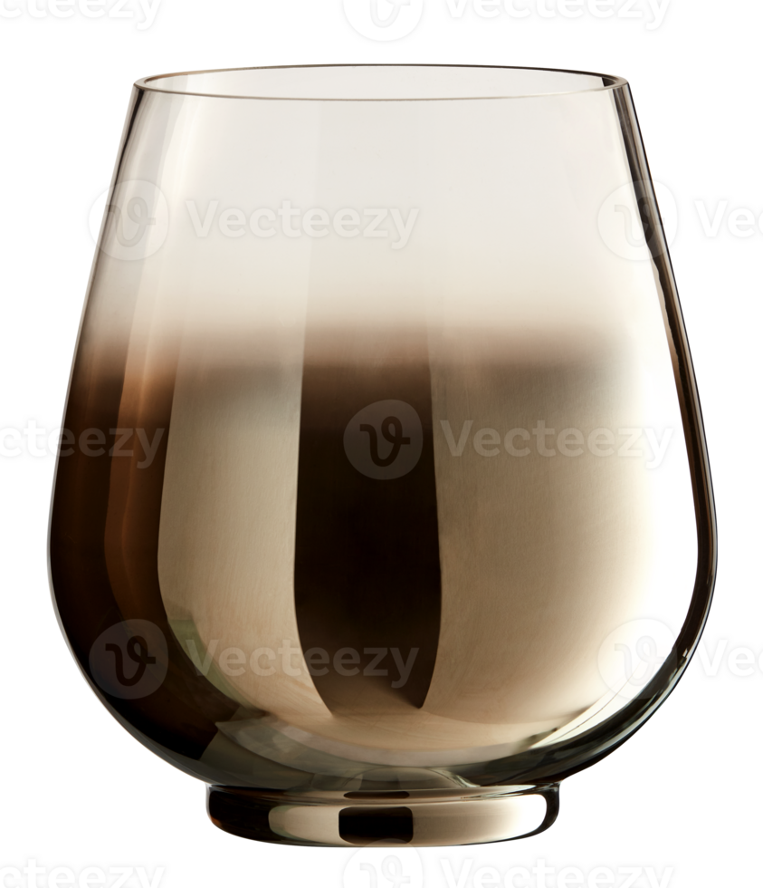 Oval shaped glass filled with candles cut out isolated transparent background png