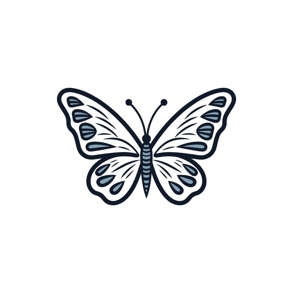 Elegant butterfly illustration in intricate style vector