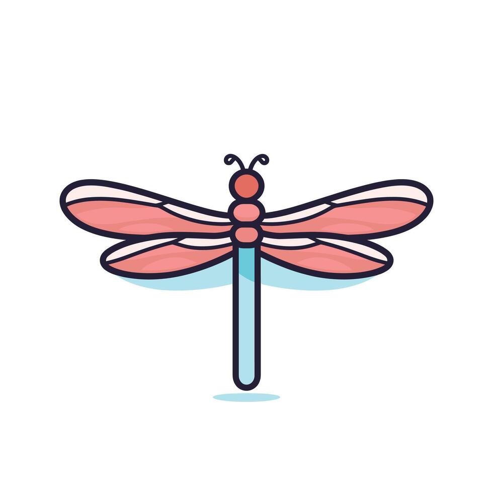 Colorful dragonfly illustration with unique design vector