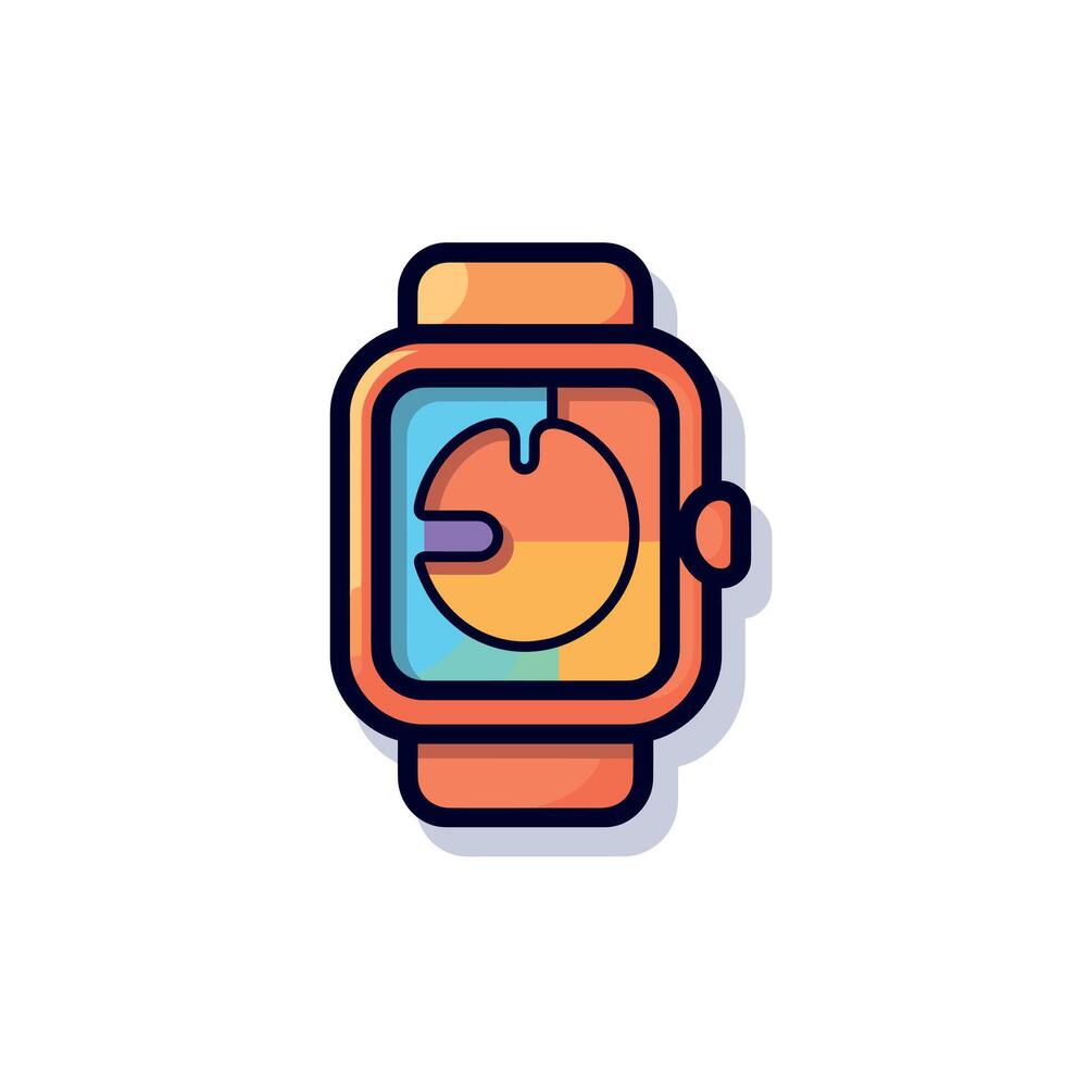 Modern smartwatch design with vibrant colors vector