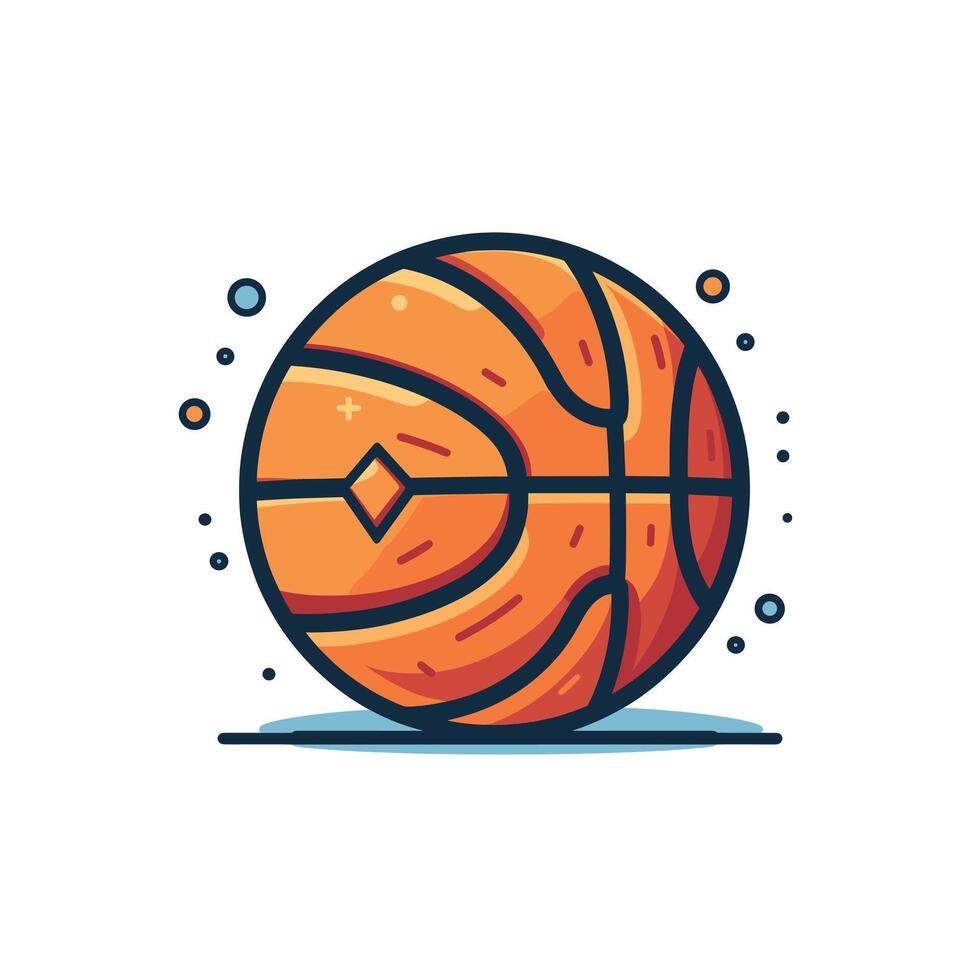 Exciting basketball in motion on a vibrant court vector