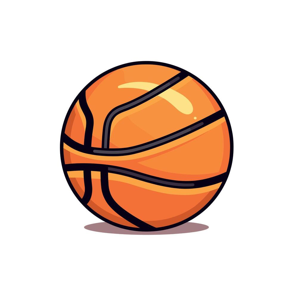 Basketball ball in bright orange color displayed vector