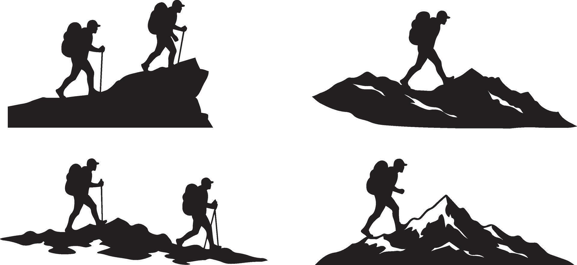 Backpacker Silhouette for Posters vector