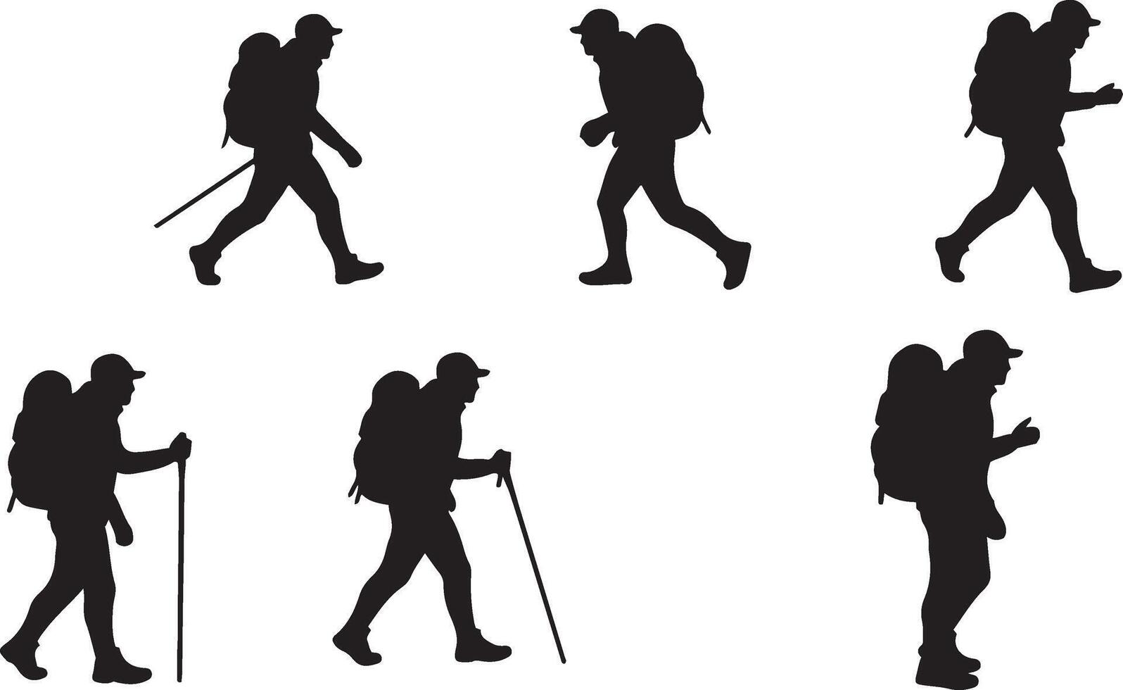 Minimalist Trekker Silhouette Image vector