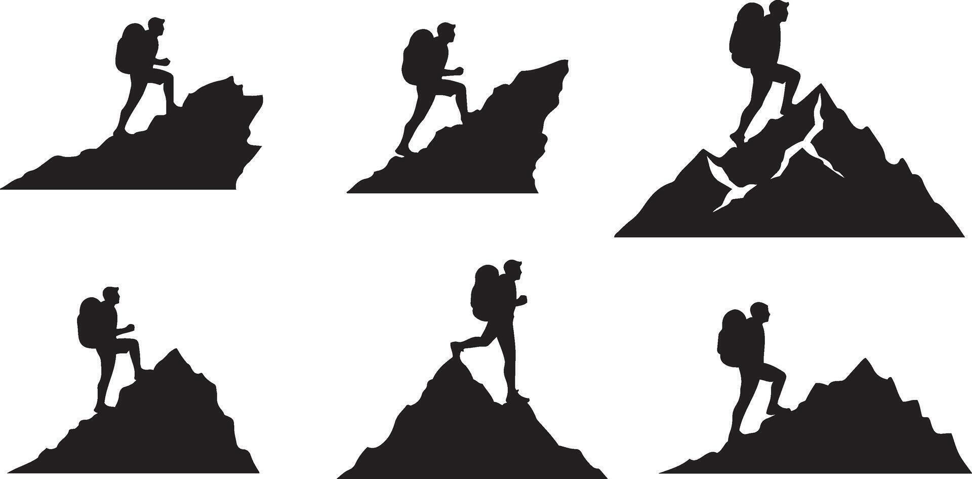 Hiking Gear Silhouette for Nature Projects vector