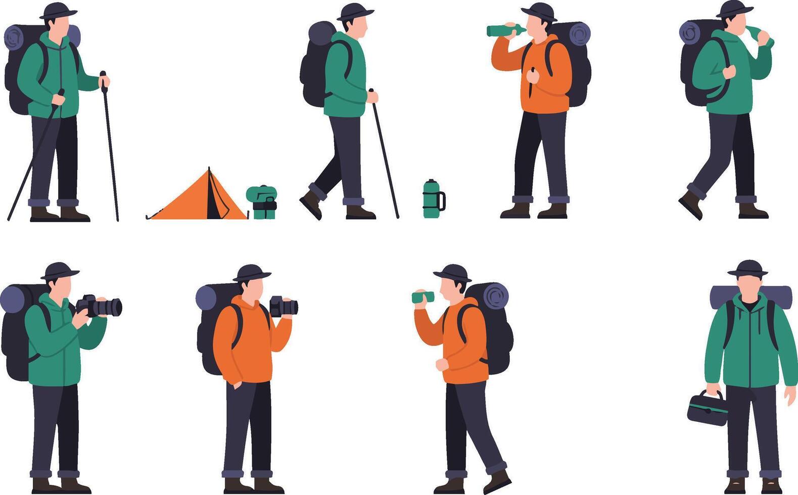 Outdoor Lifestyle Camping Illustration vector