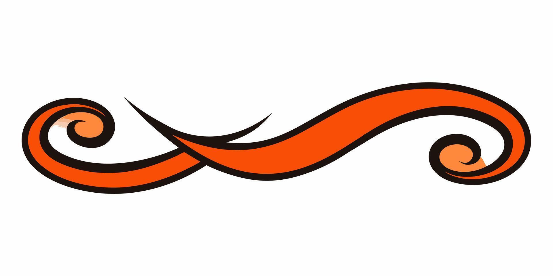 Artistic flowing underline for unique and stylish vector