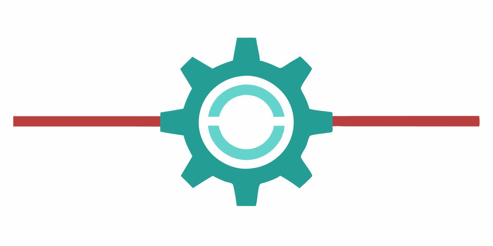 Industrial underline design with intricate gear-inspired details vector