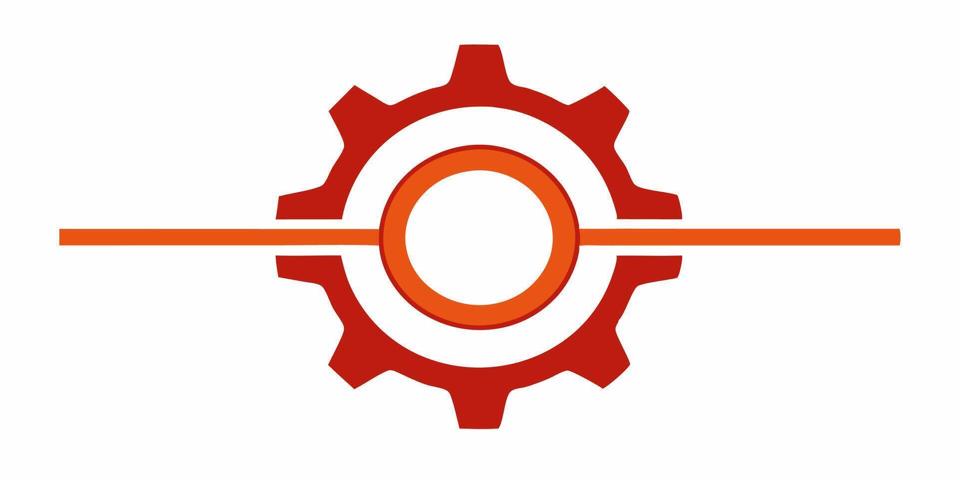 Gear-inspired underline ornament design for stylish decoration vector