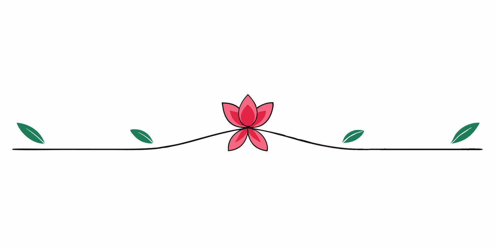 Simple floral underline art for modern and decorative layouts vector