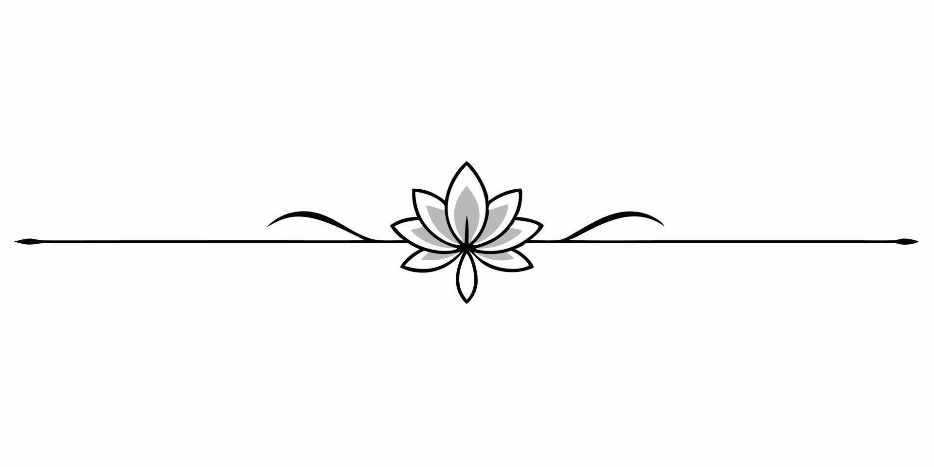 Minimalist flower underline perfect for clean and stylish designs vector