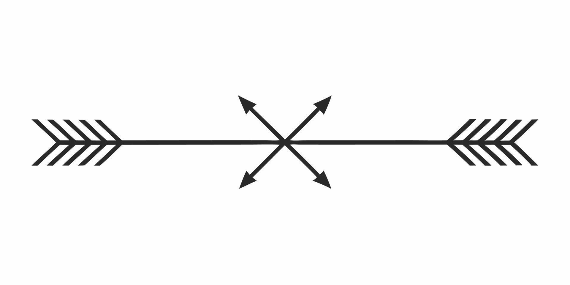 Simple arrow underline ornament perfect modern design vector