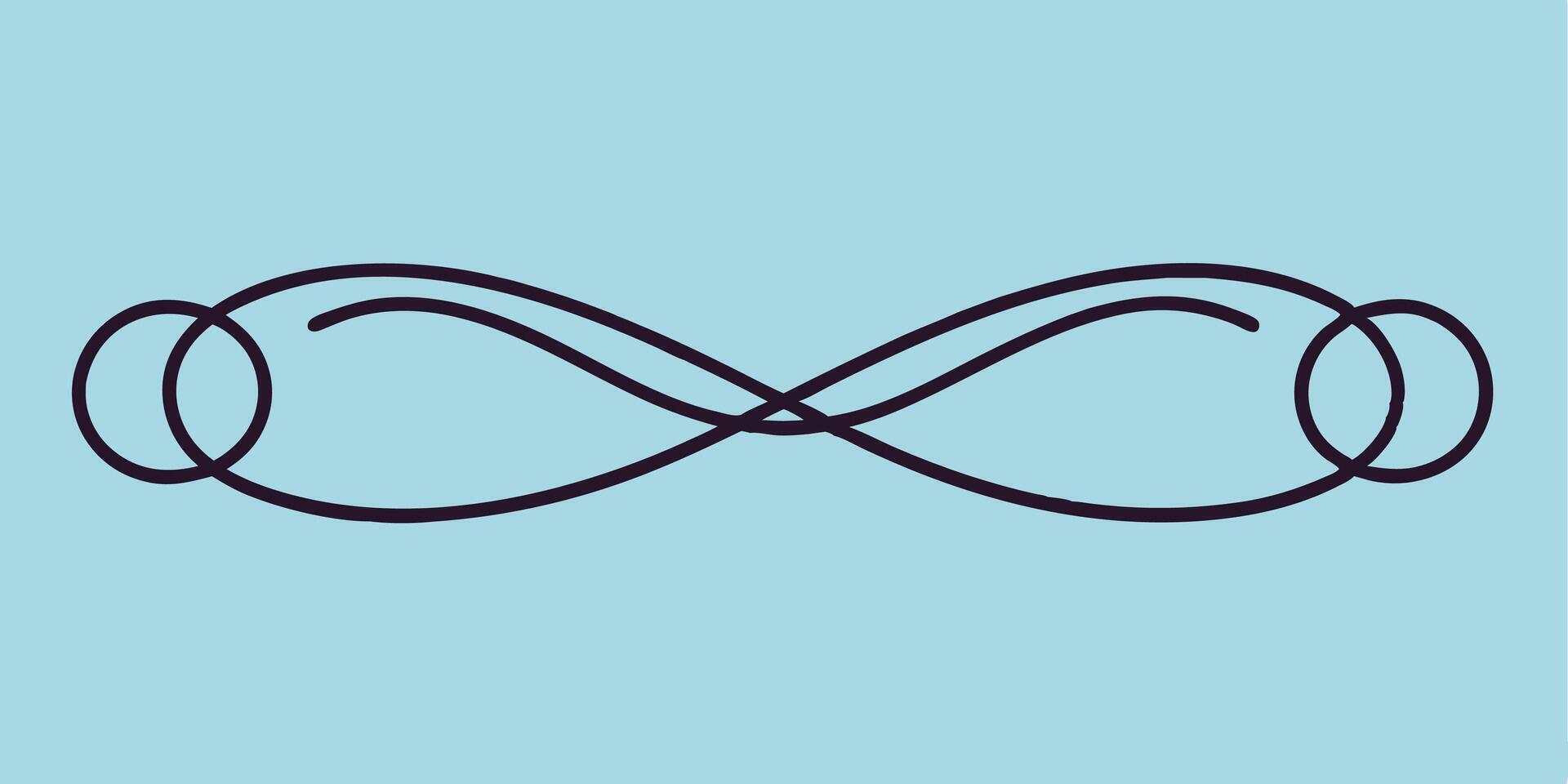 Creative minimalist underline ornament design element vector
