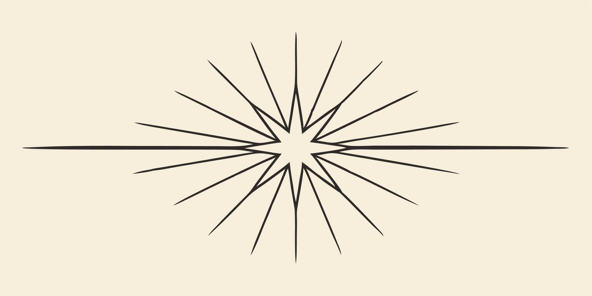 Minimal starburst underline ornament headers and dividers vector