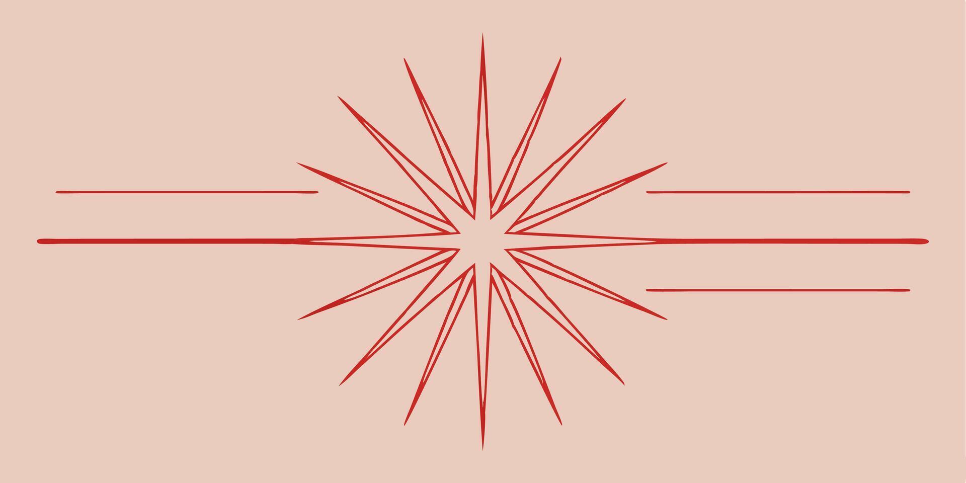 Starburst underline ornament design element for creative project vector