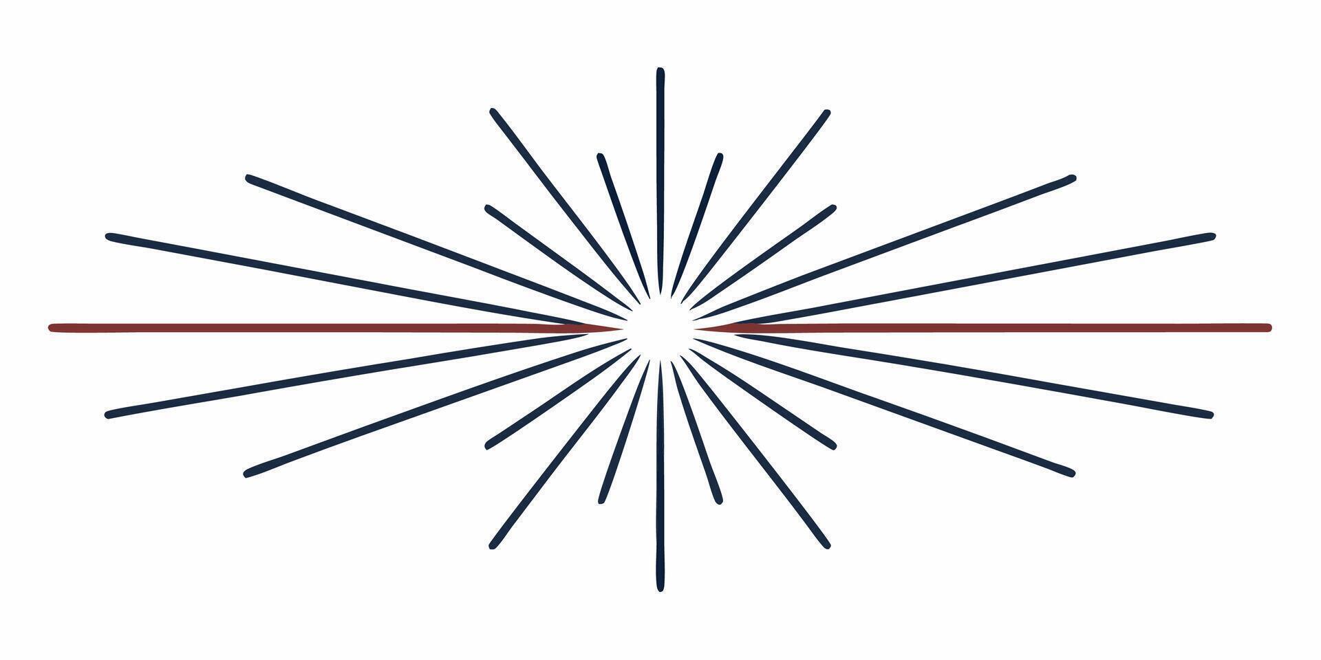 Minimal starburst underline ornament for headers vector