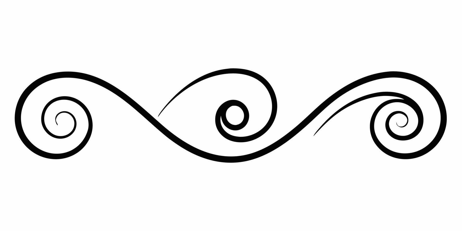 Beautiful swirl element for artistic decoration vector