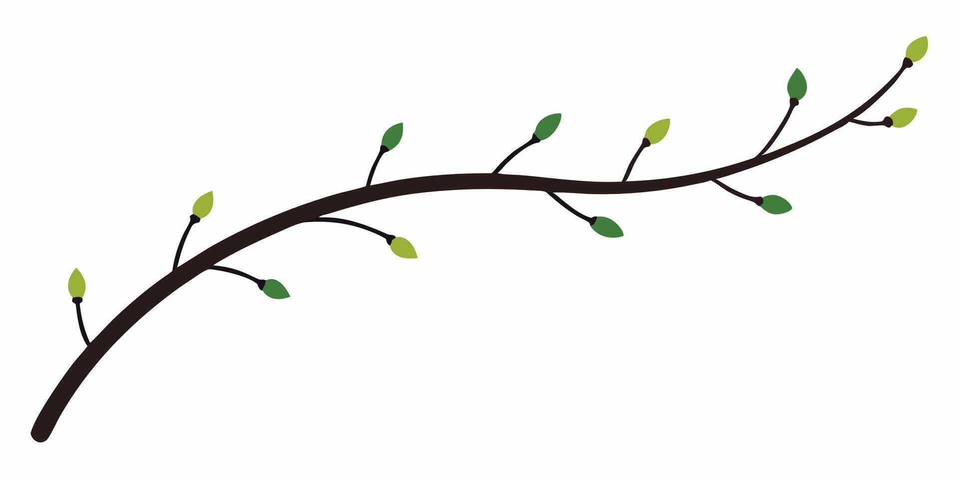 Stylish nature-inspired underline with tree branch silhouette vector
