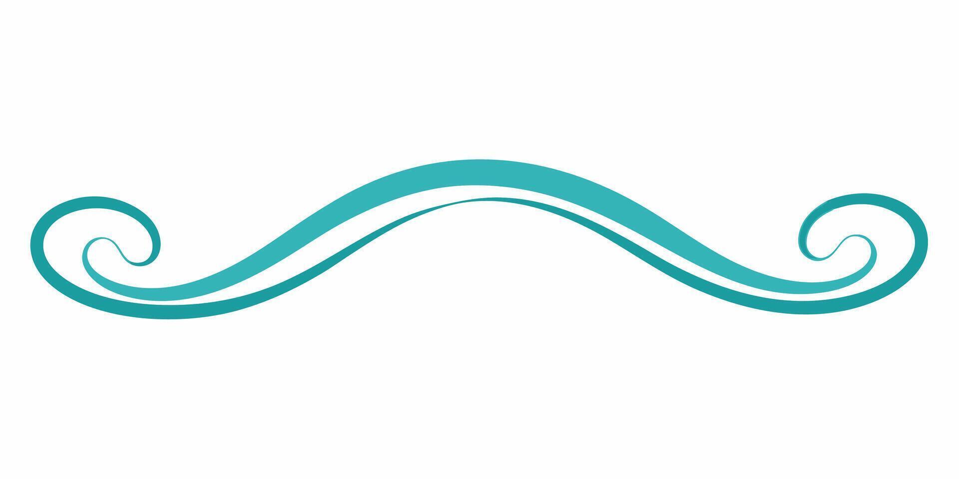 Artistic wave-based underline for stylish graphic vector