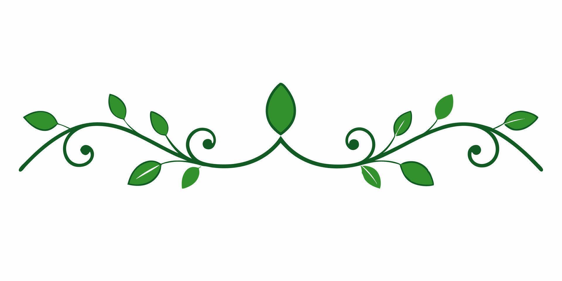 Minimal floral underline design for creative art illustrations vector