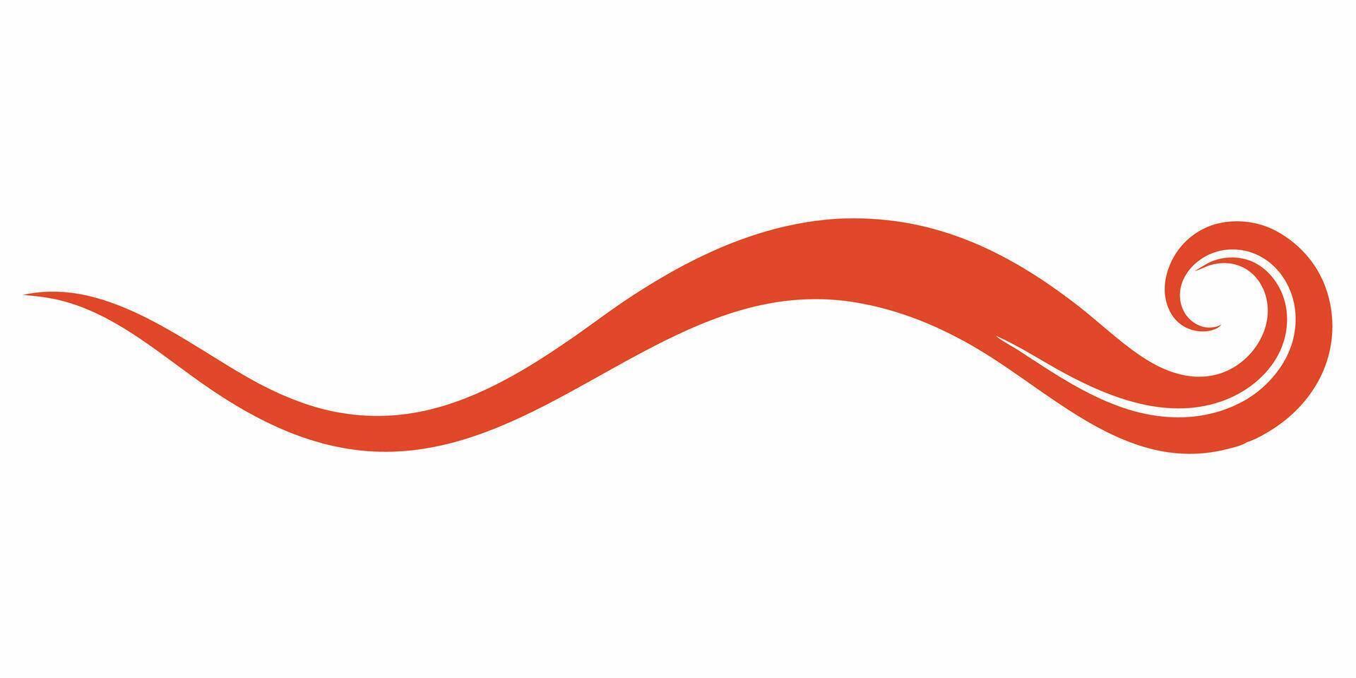 Smooth and flowing underline design element illustration vector