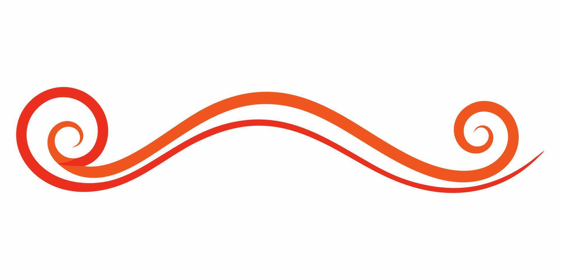 Artistic wave-based underline for stylish graphic design vector