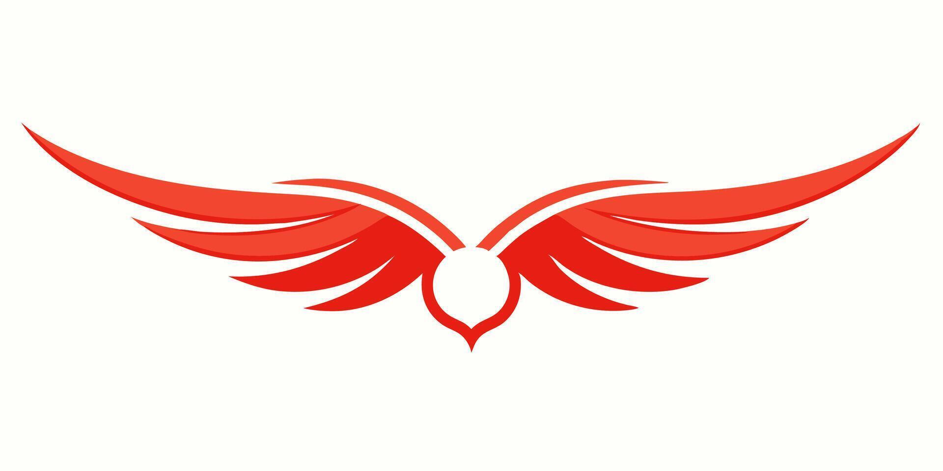 Ornate wing underline with clean lines for modern aesthetic vector