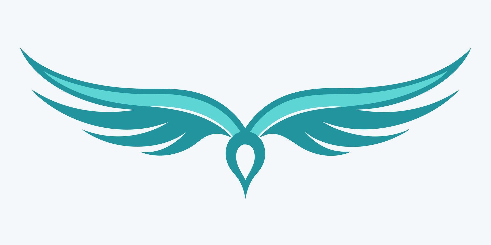 Minimalist wing underline perfect for design and art project vector