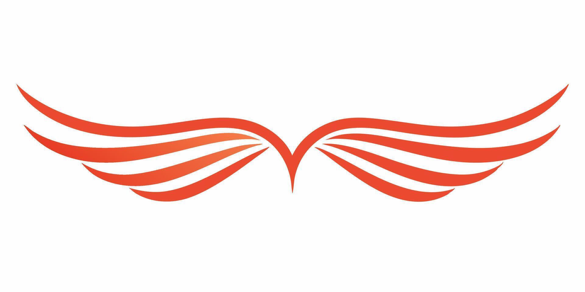 Stylish wing underline element for unique illustration designs vector
