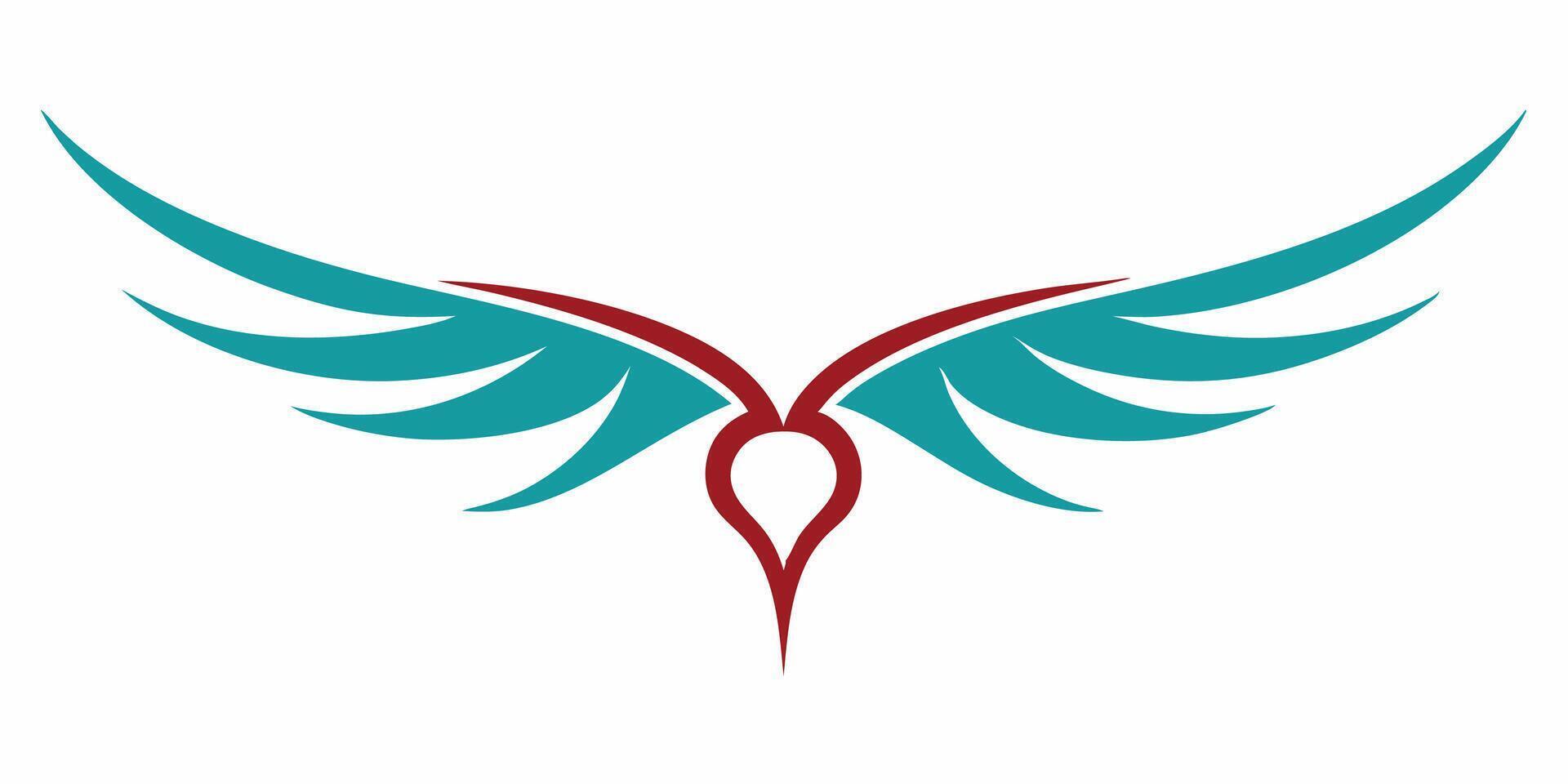 Ornate wing underline with clean lines for modern aesthetics vector