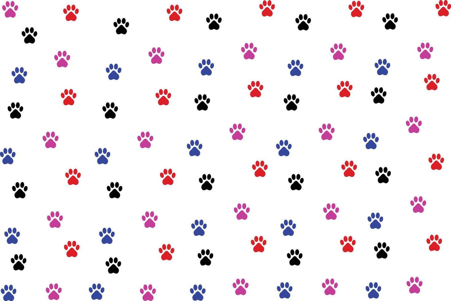 Colorful Paw Print Background Perfect for Animal Themes vector