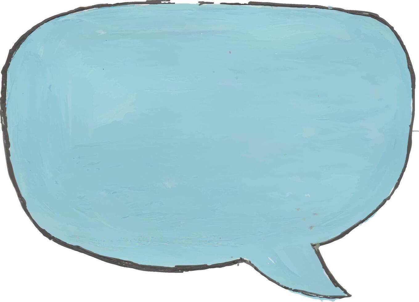 a blue speech bubble with a blank space vector