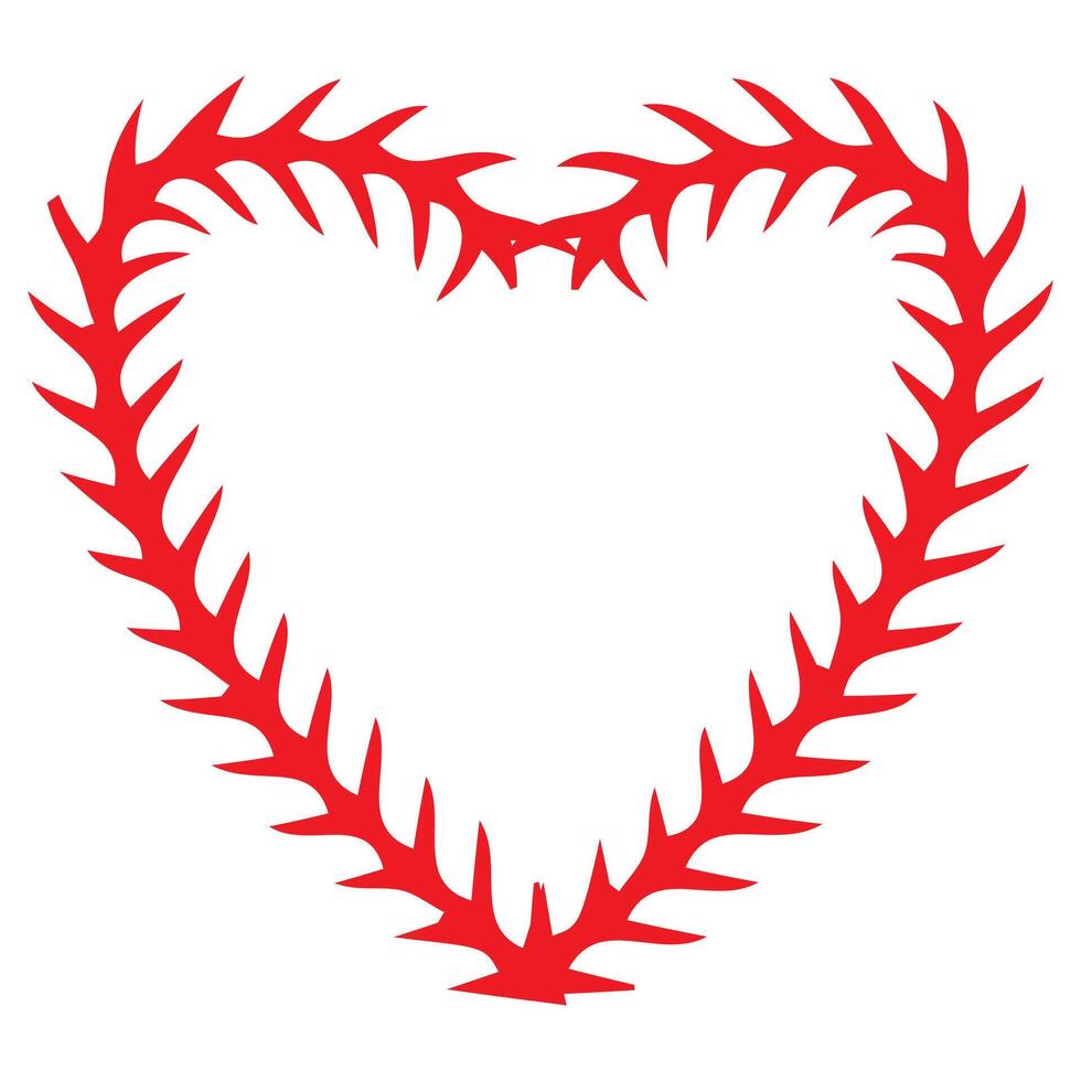 Stitched Heart Passion for Baseball Design vector