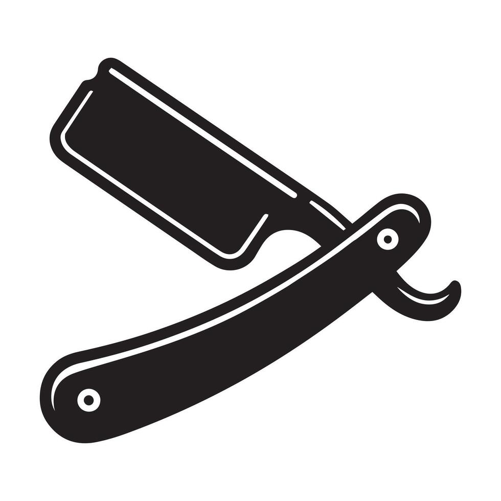 Straight Razor - Traditional Barber's Shaving Tool vector