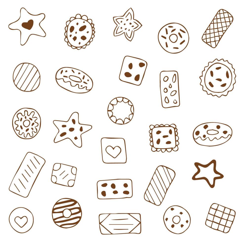 set various cookies vector