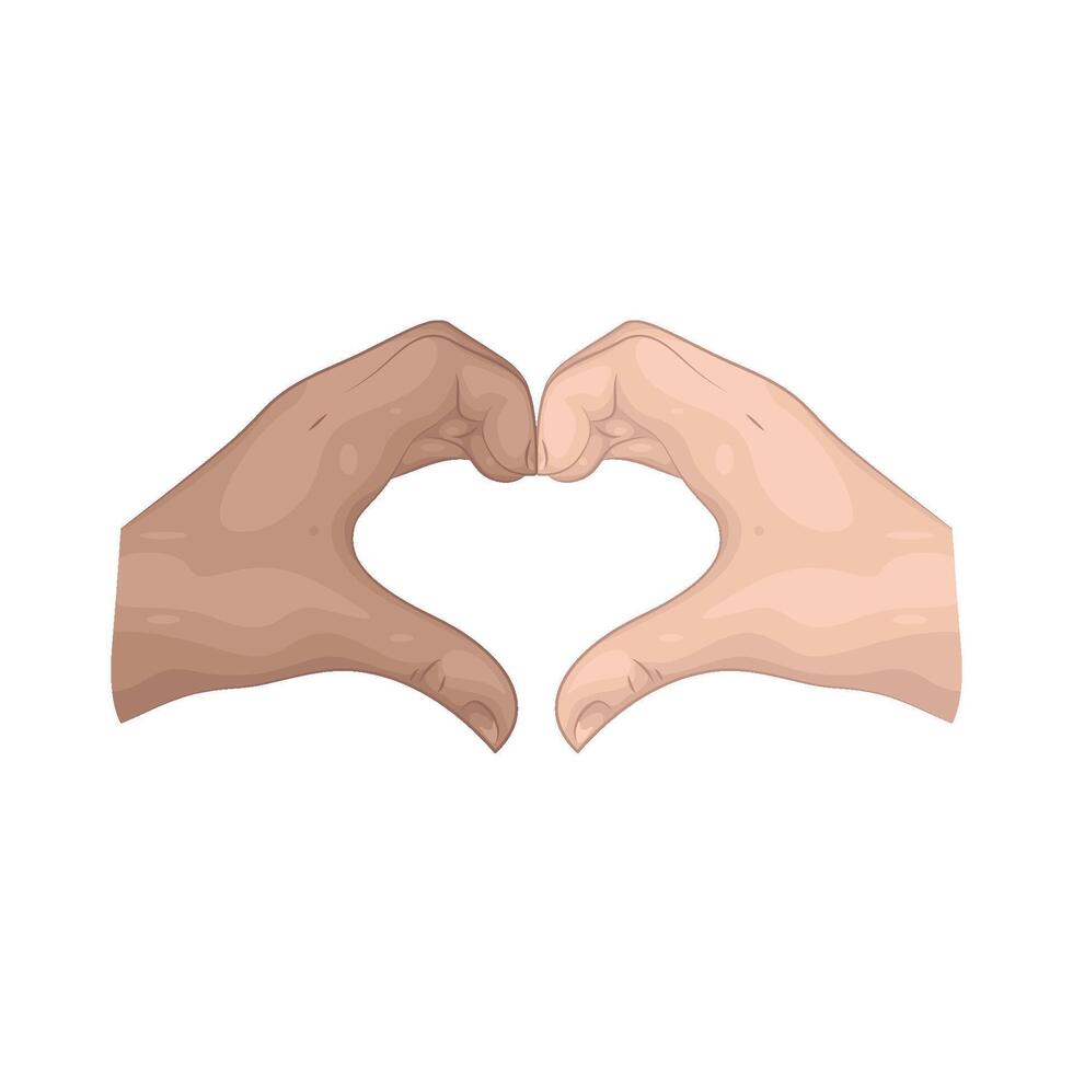 Illustration of Hand Heart Gesture vector