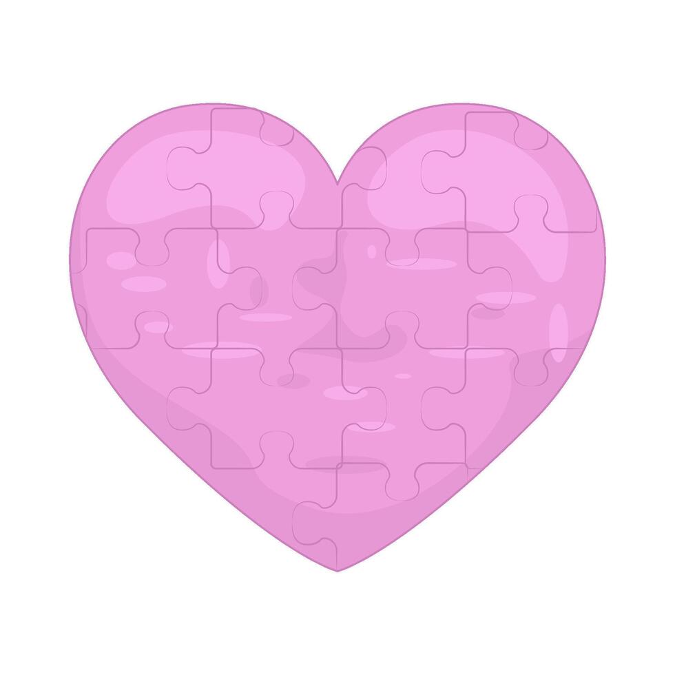 Illustration of Puzzle Heart vector