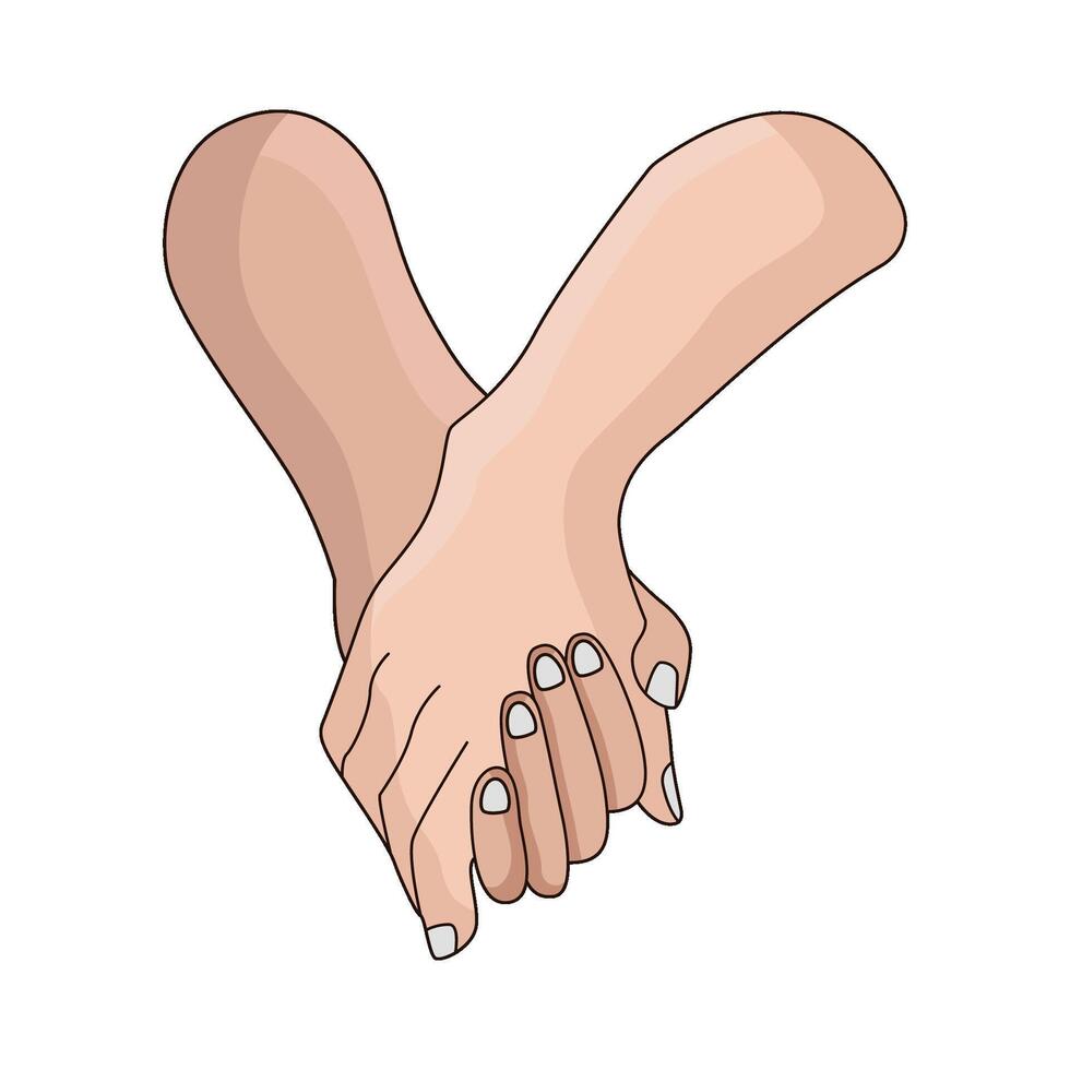 illustration of Holding Hands vector