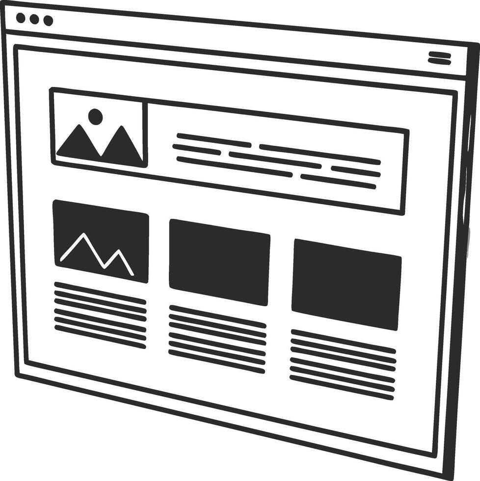 Modern Web Page Wireframe Design vector