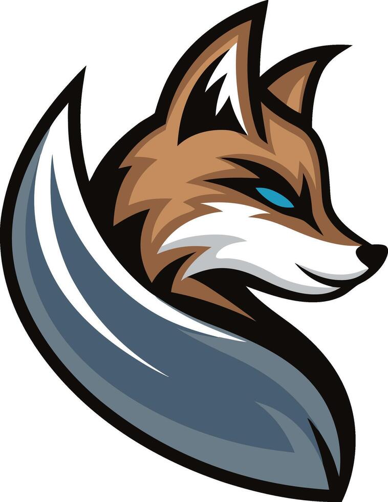 Simple Fox Mascot Logo Design vector