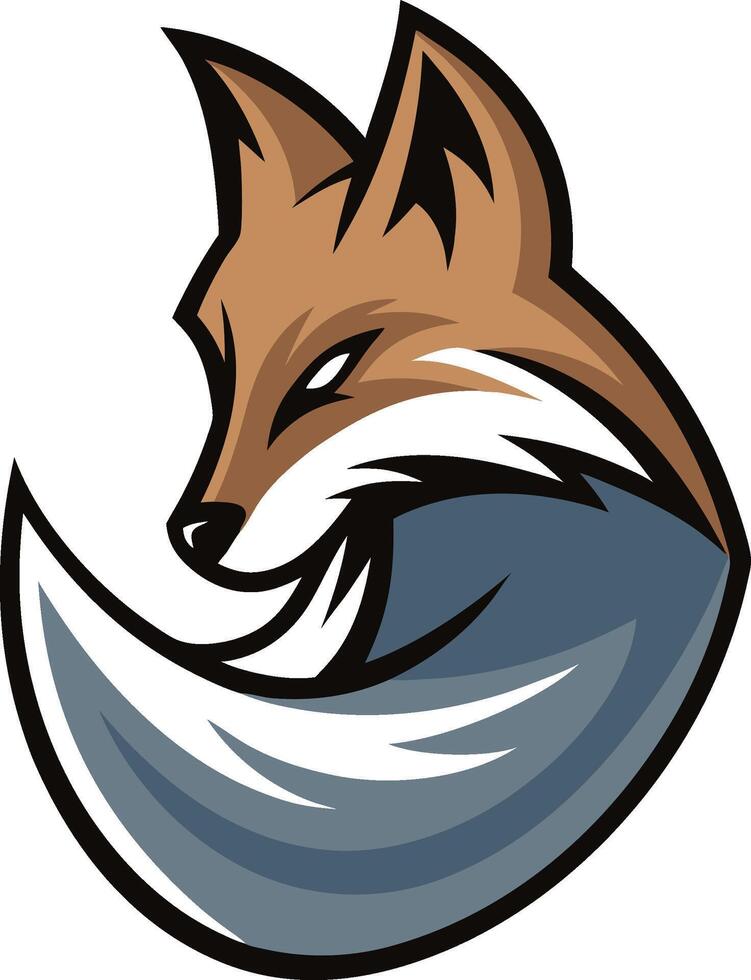 Minimalist Fox Mascot Logo vector