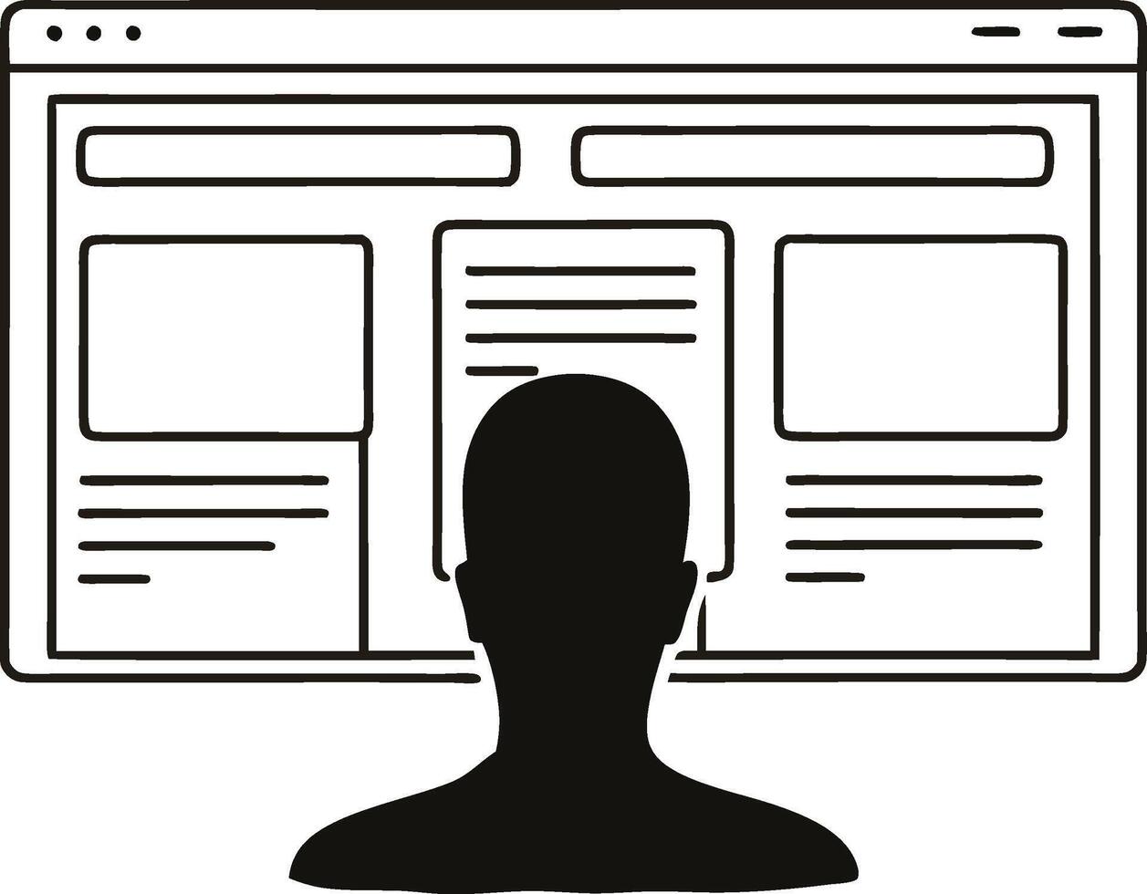 Wireframe for Website Design vector