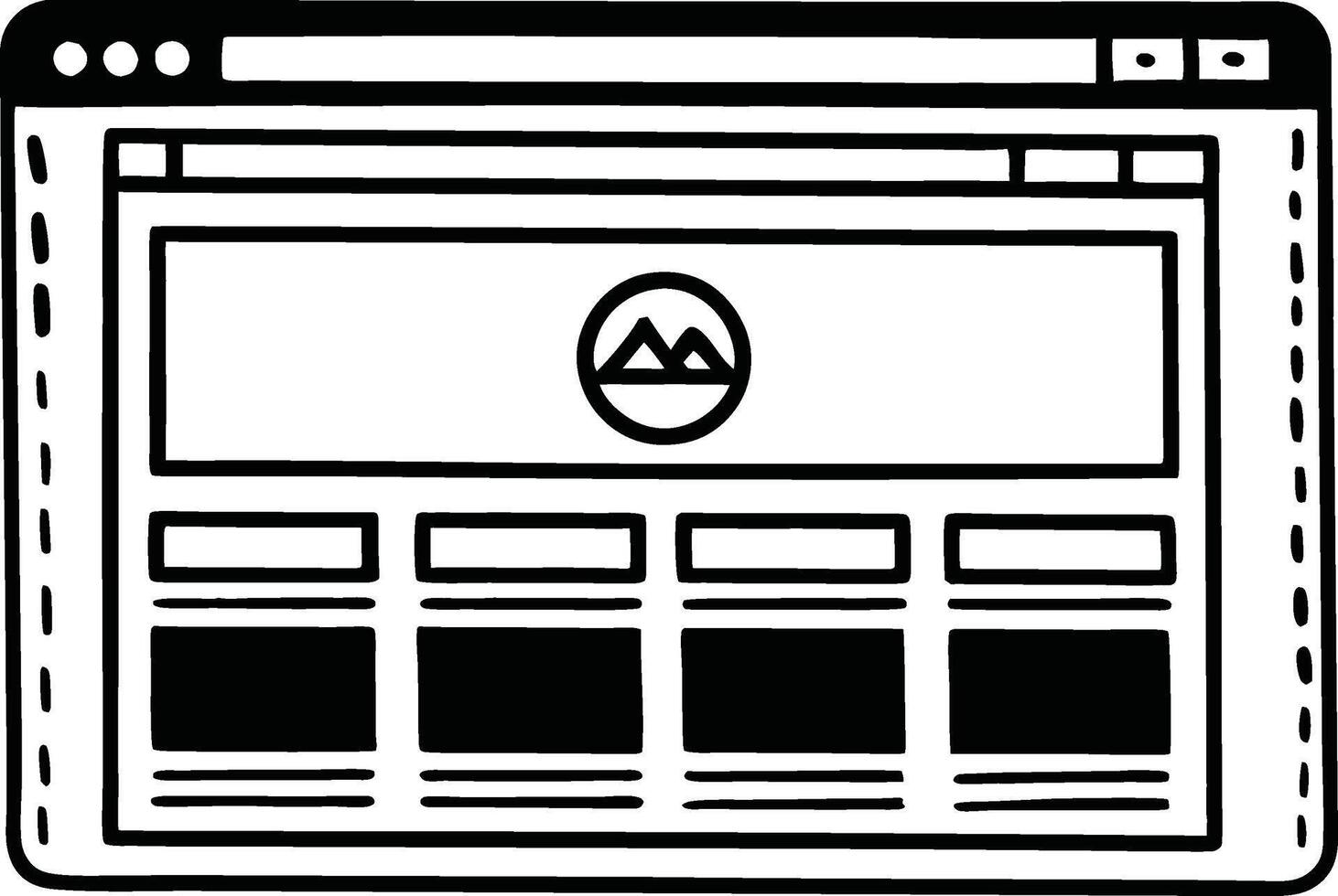 Responsive Website Wireframe Concept vector