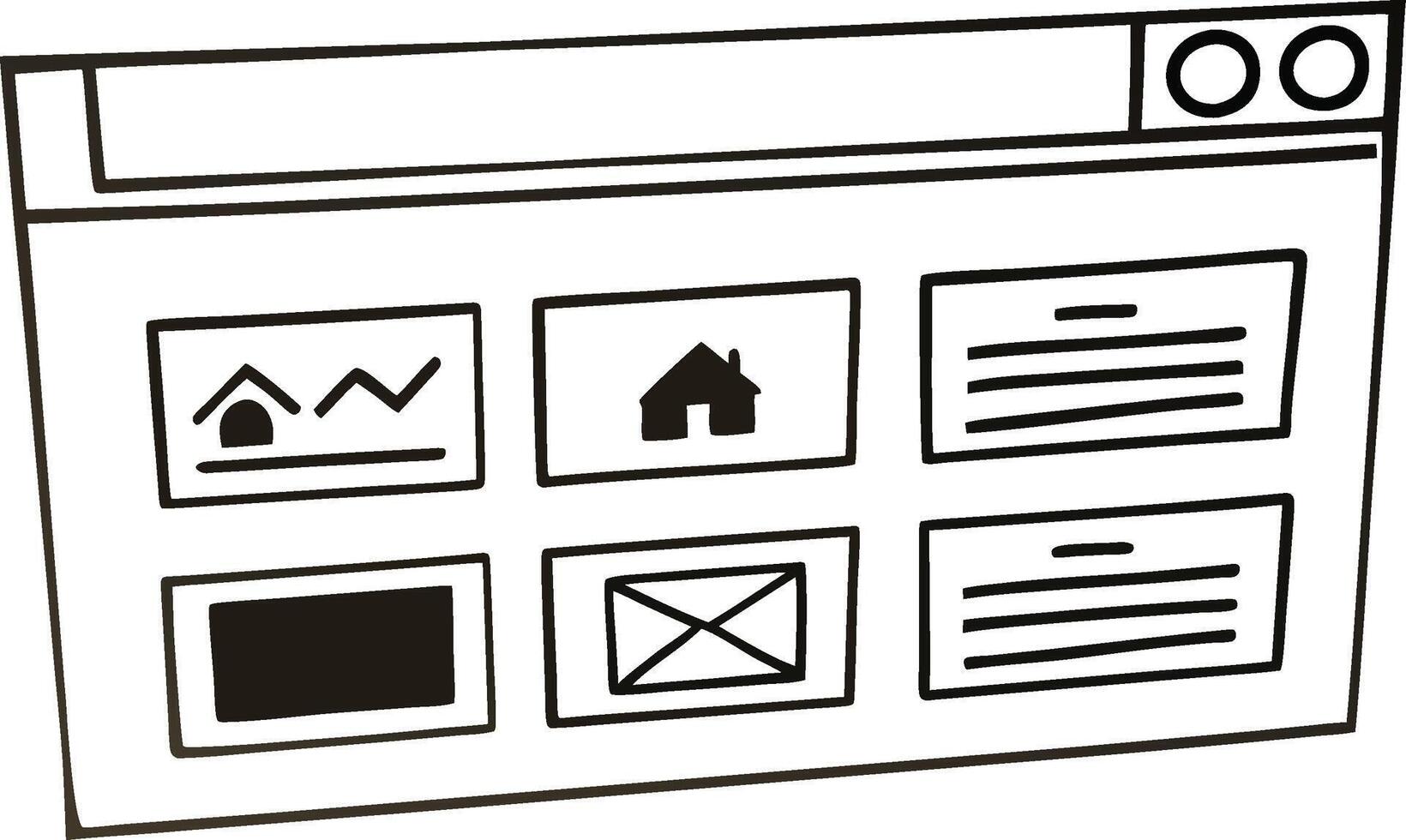 Clean and Modern Wireframe Layout vector