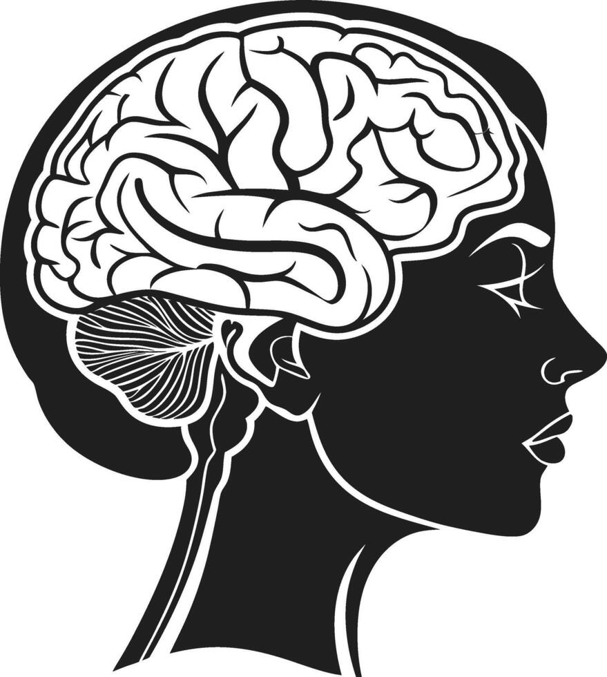 Neuroscience Concept Brain Outline vector