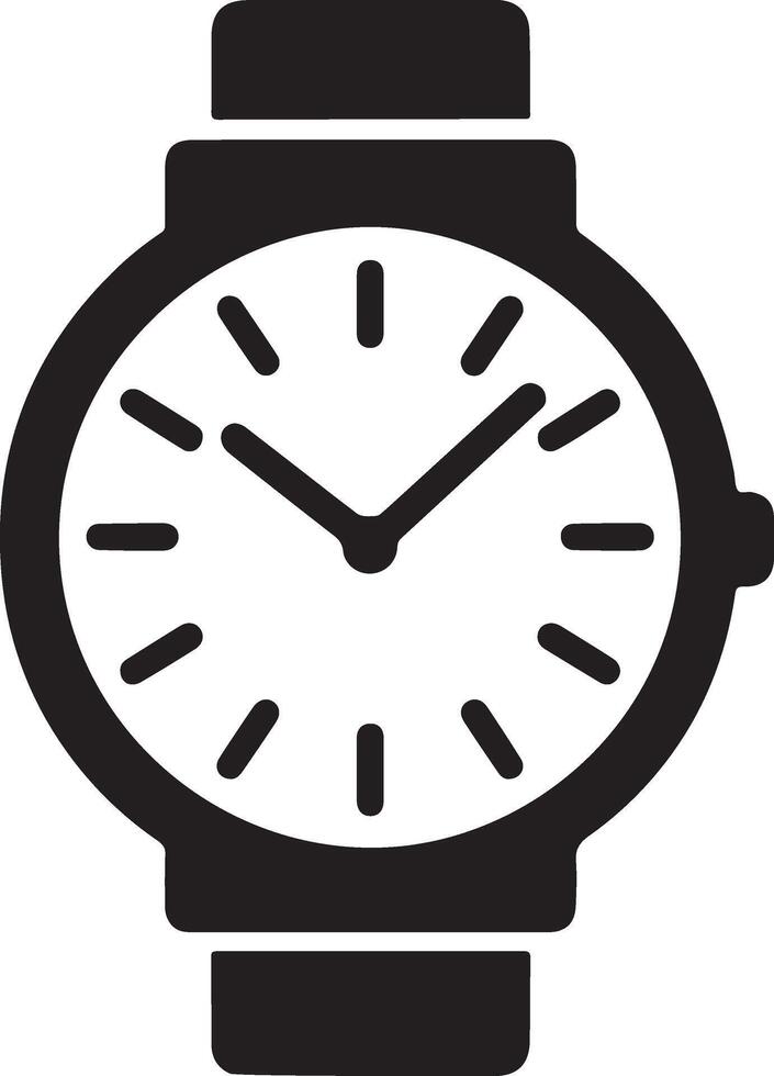 Timeless Hand-Watch Silhouette Illustration Art vector