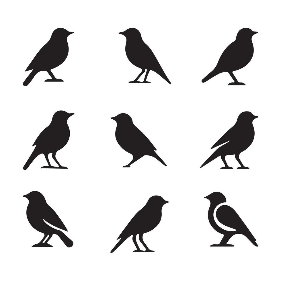 Bird Silhouette Vectors for Creative Design Projects